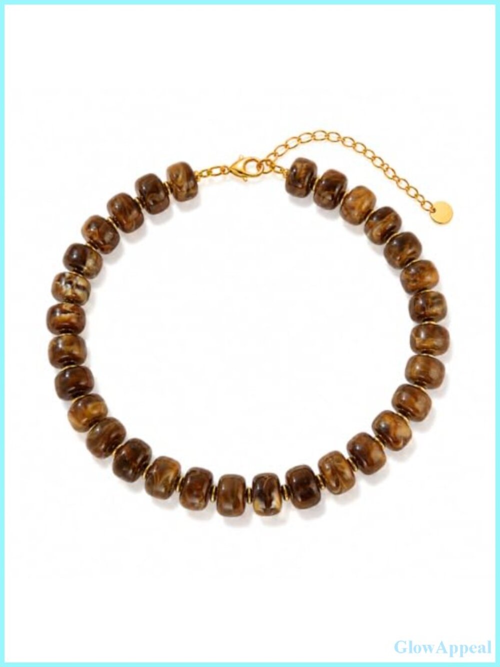 Chunky Resin Beaded Statement Necklace with Lobster Clasp for Women